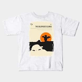 The Galápagos Islands Vintage Minimal Travel Poster Kids T-Shirt